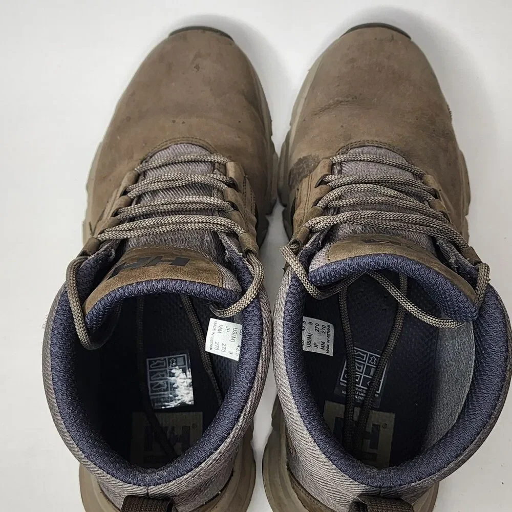 Helly Hansen Jaythen X Shoes Espresso Brown Waterproof Suede Hiking Boots Mens 9